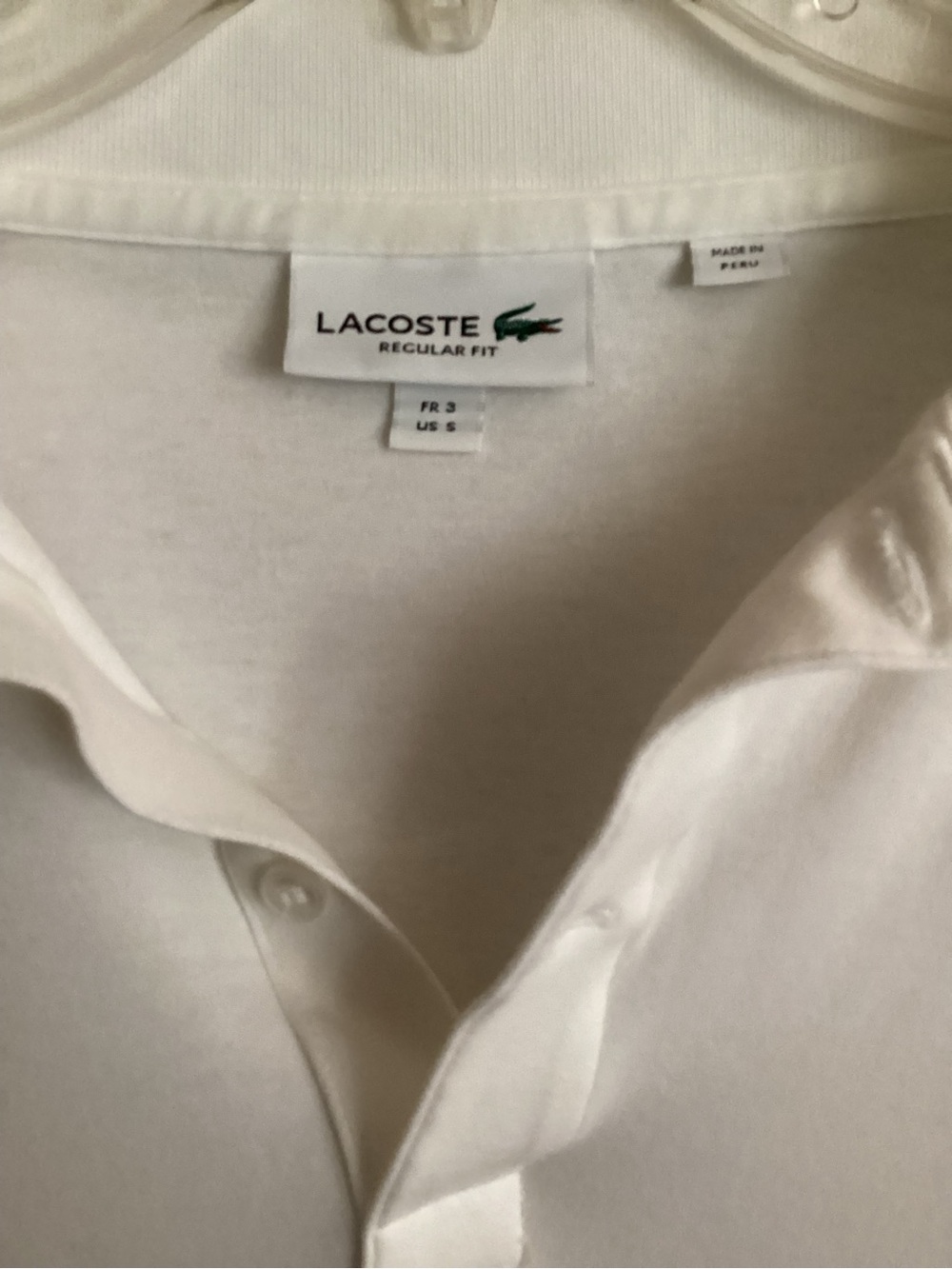 Lacoste Classic White Polo Shirt Croc Logo Misses size S - Picture 2 of 8